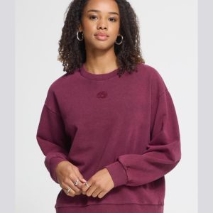 Sudadera burdeos deslavada