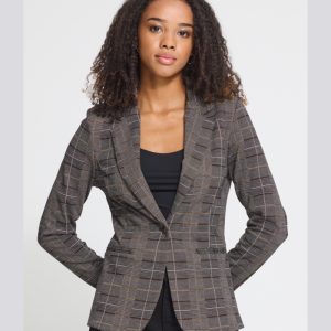 Blazer entallada de cuadros
