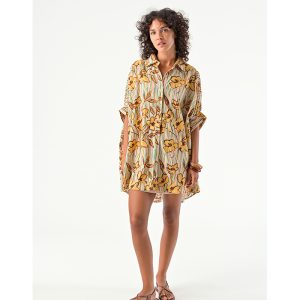 Vestido camisola estampado flores