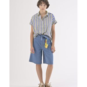 Camisa de cuadros con bordados