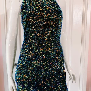 AZZARO Couture Sequin Flattering Party Dress