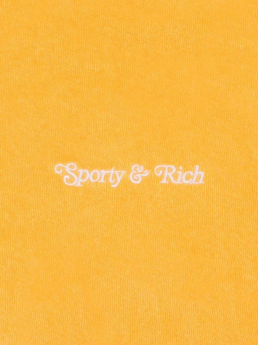 SPORTY & RICH NY Tennis Club Zip Up Orange Hoodie - Imagen 9