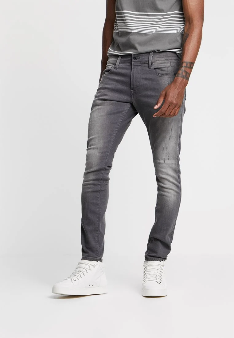G-Star Revend Super Slim Skinny Slander Grey Light Aged Destroy Jeans - Imagen 2