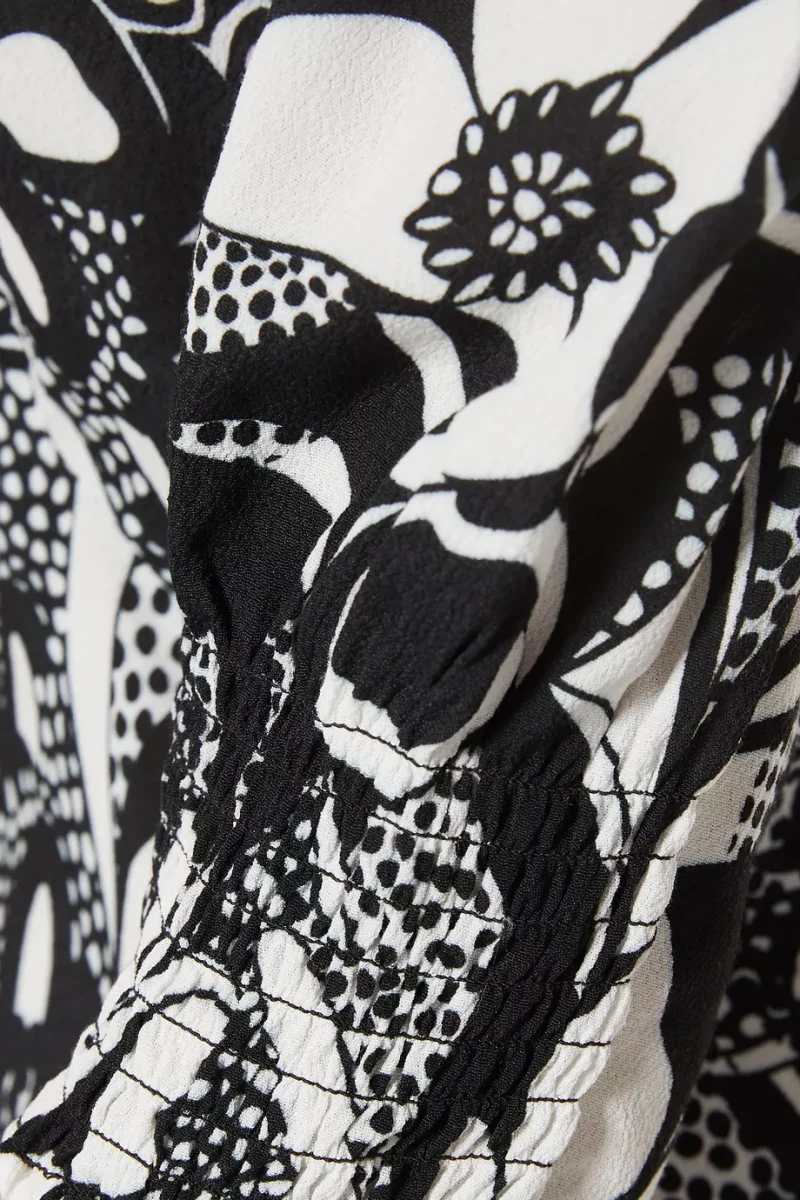 Rixo London Zadie Floral Monochrome Swirl Dress - Imagen 4
