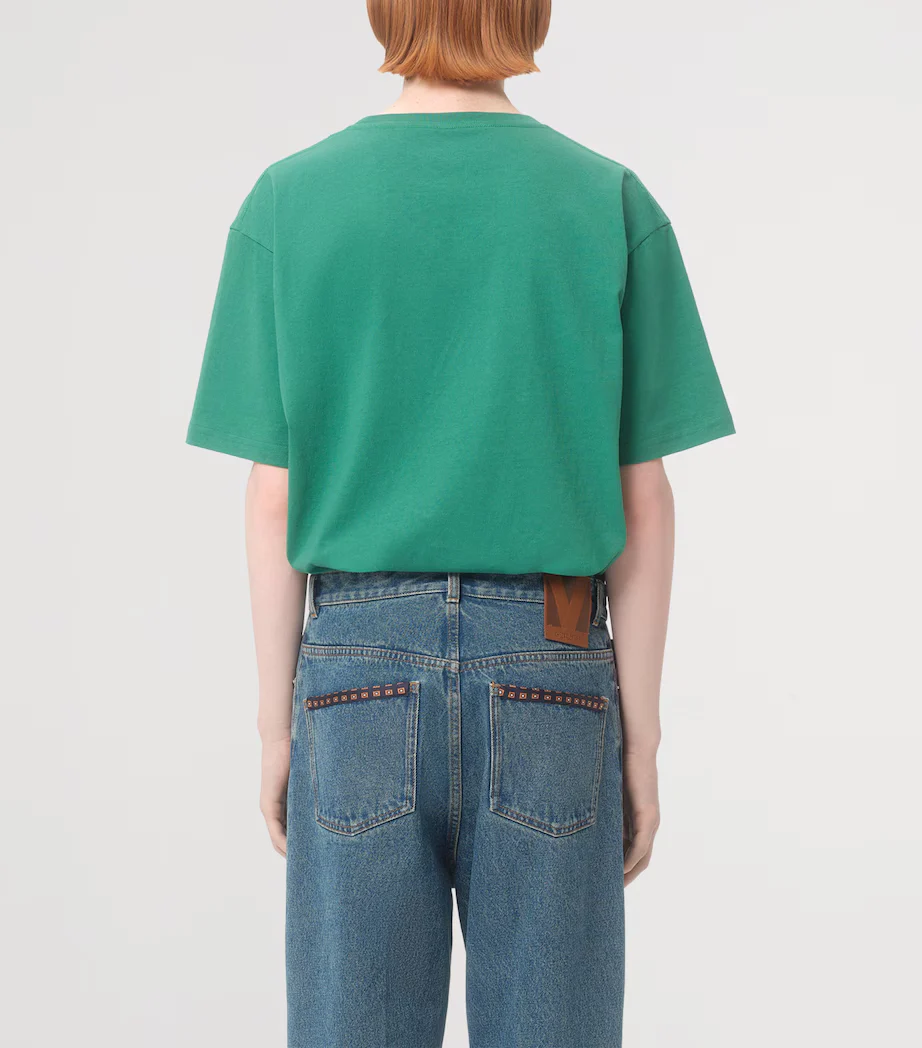 Valentino Green 'Chez Valentino' Print T-shirt - Imagen 6