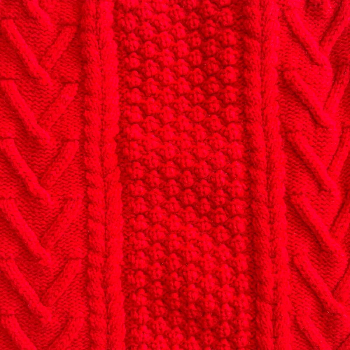 Bottega Veneta Red Cable Knit Shetland Wool Tweed Mini Skirt - Imagen 7