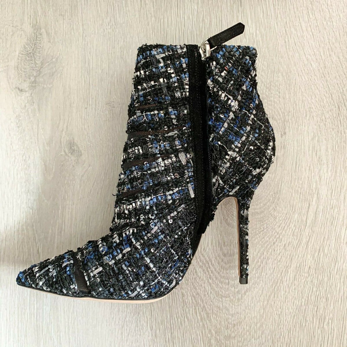 RACINE CARRÉE Tweed Boots Booties High Heels - Imagen 4