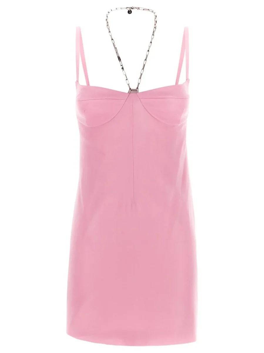 The Attico Coco Sugar Pink Mini Slip Dress