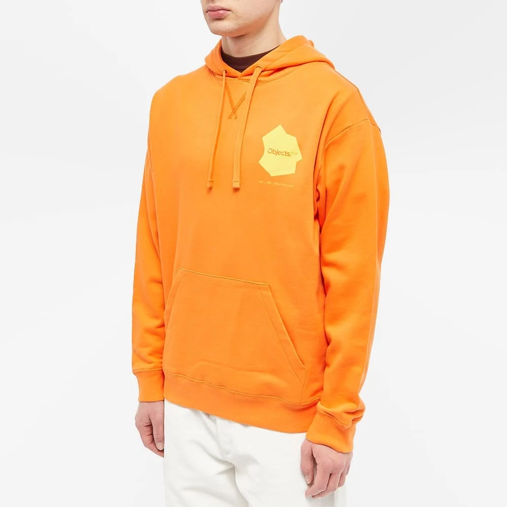 Objects IV Life By Daniel Arsham Men's Continuity Print Hoody in Studio Orange