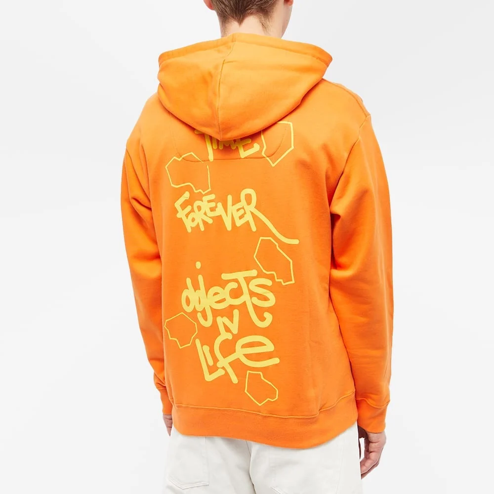 Objects IV Life By Daniel Arsham Men's Continuity Print Hoody in Studio Orange - Imagen 3