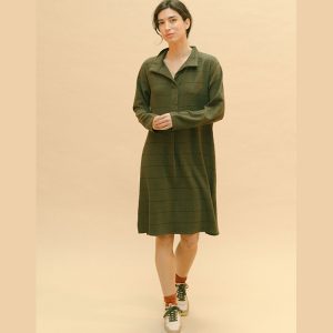 Vestido verde cuadros