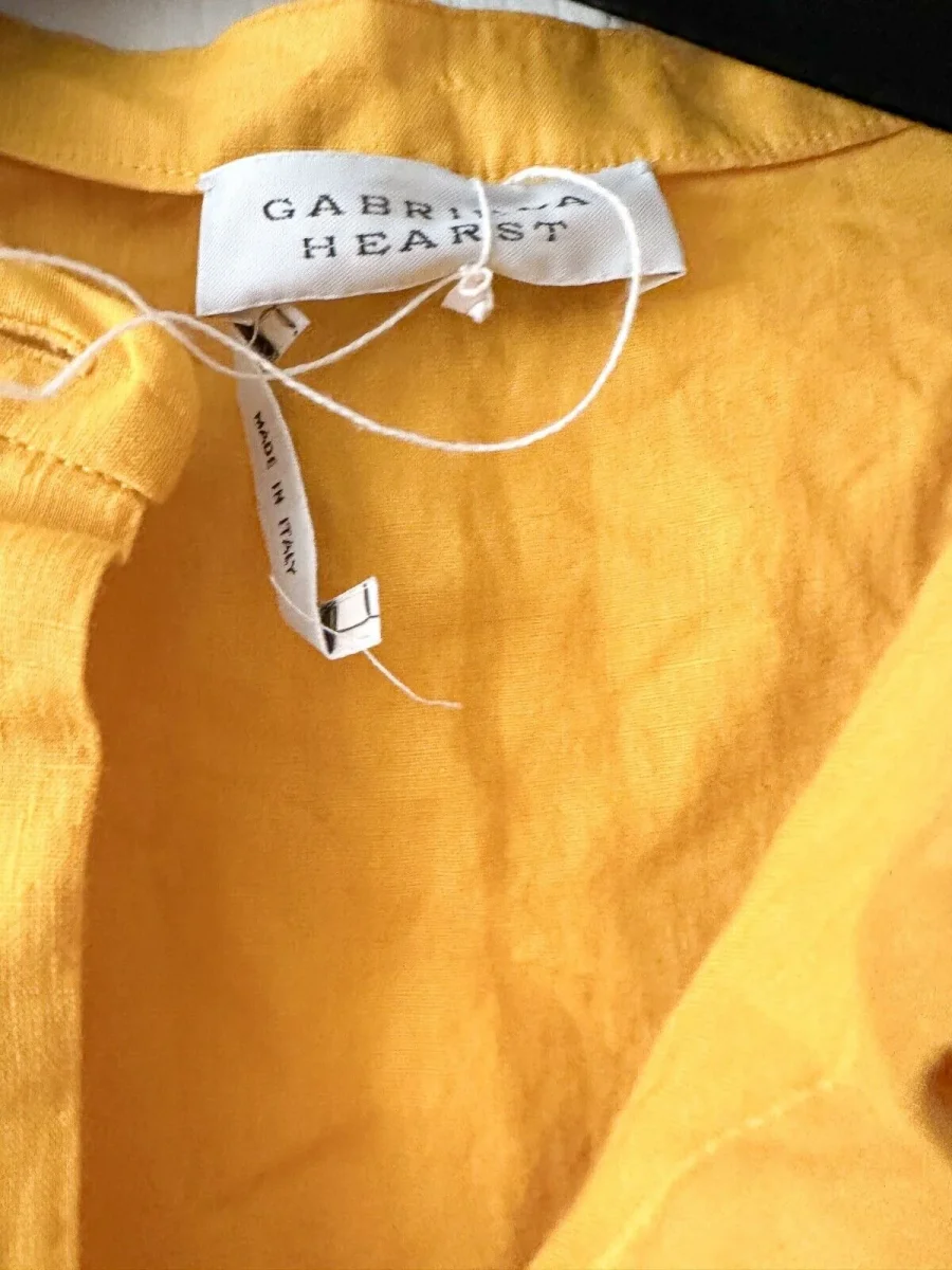 GABRIELA HEARST Yellow Massey Button-Up Shirt Maxi Dress - Imagen 4
