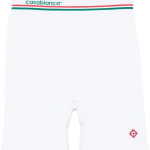 Casablanca White Logo Stripe Detail Shorts