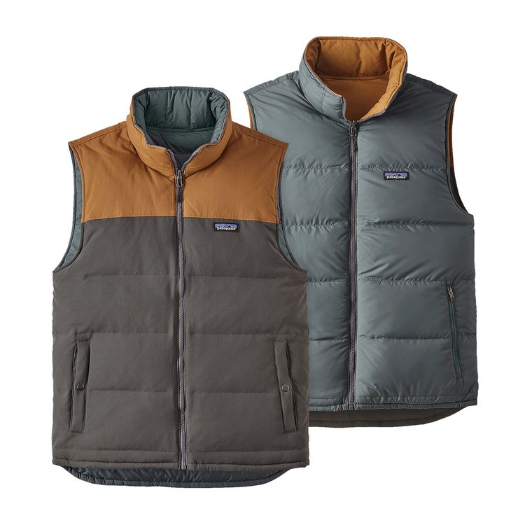 Parka Pluma Reversible Bivy Down Vest Hombre Gris - Imagen 2
