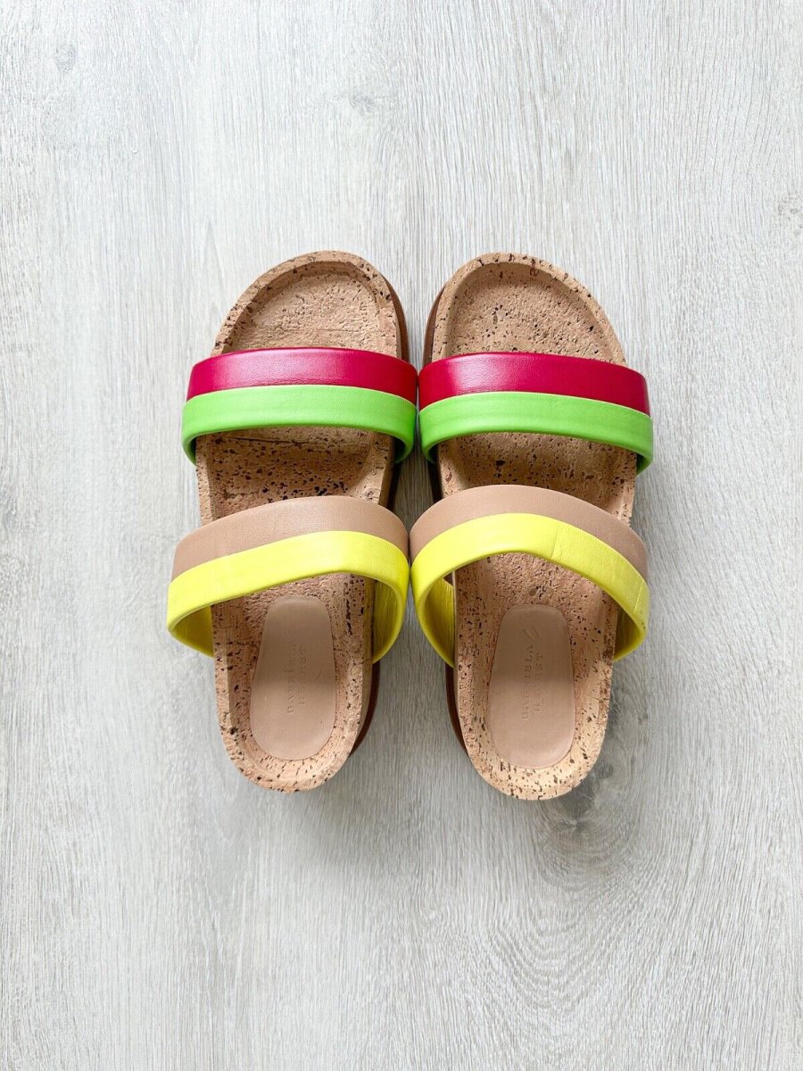 GABRIELA HEARST Striker Multicolour Stripe Strap Summer Sandals - Imagen 3