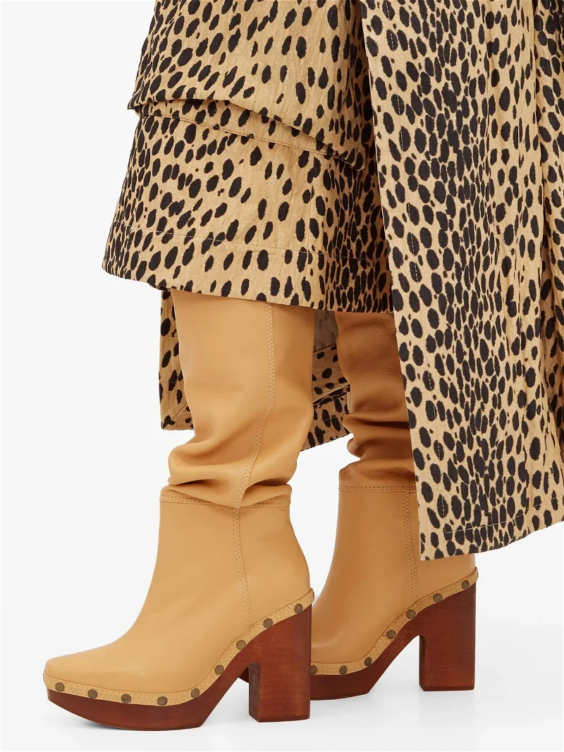 Jacquemus Les Bottes Sabots Knee High Clog Boots 100mm (EU 37) - Imagen 5