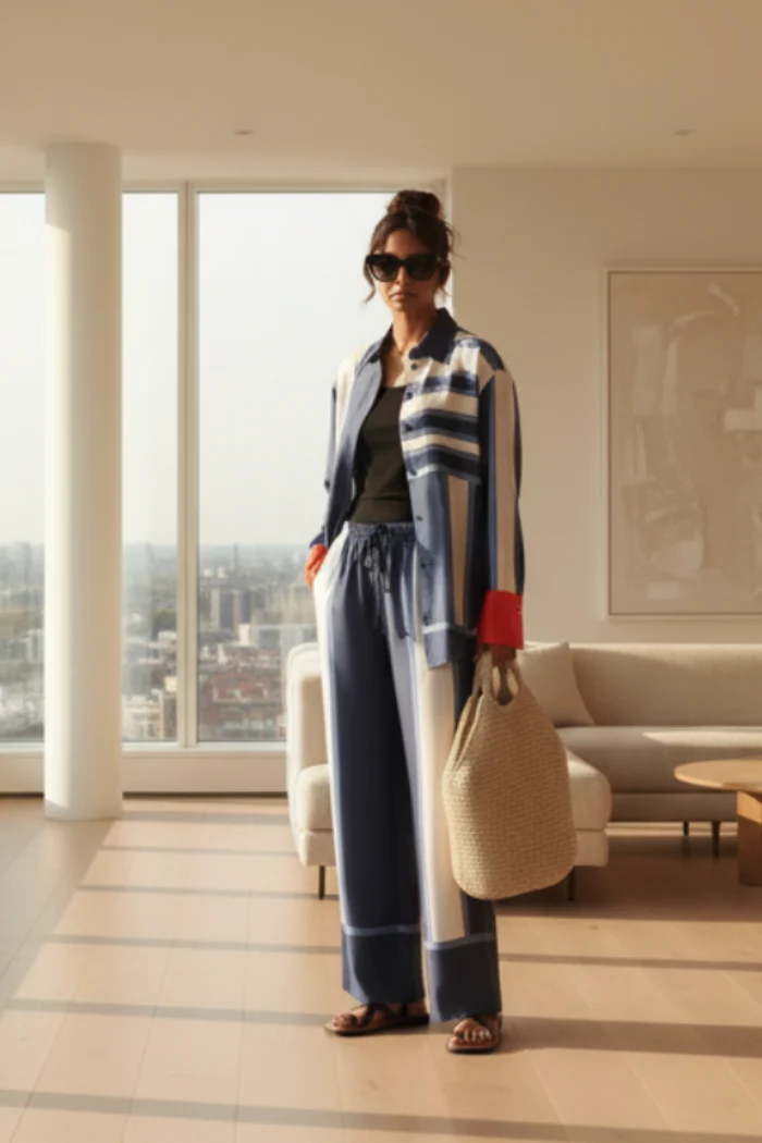 SIR. The Label Silk Striped Dazed Shirt