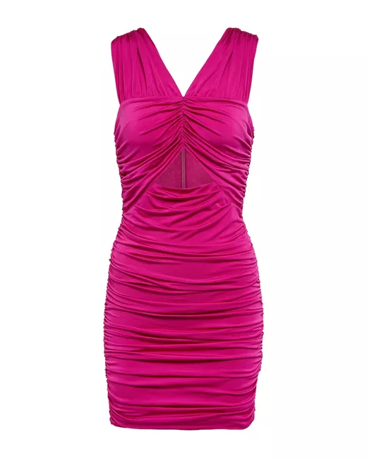 LoveShackFancy Pink Bayana Ruched Mini Dress - Imagen 3