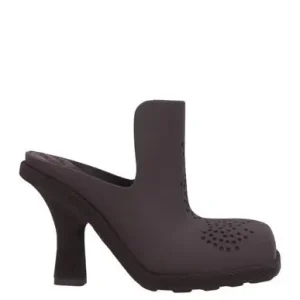 Burberry Rubber Highland Mules Burgundy
