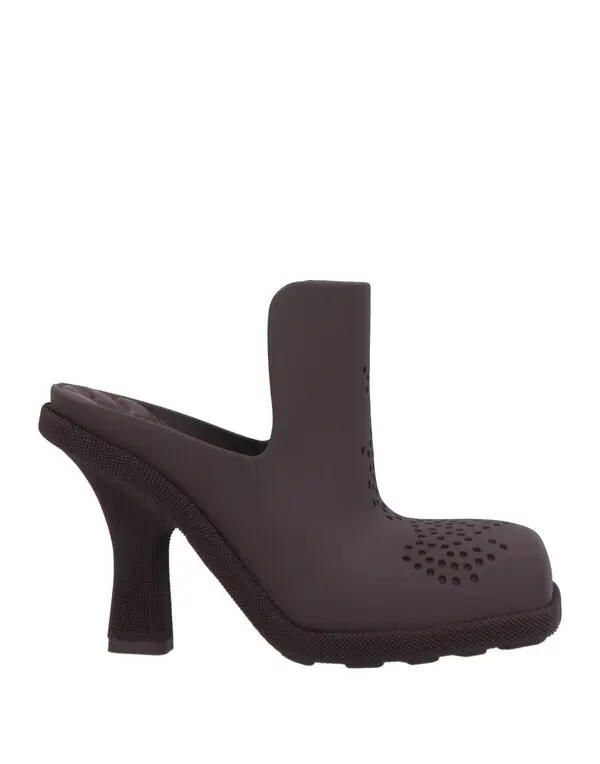 Burberry Rubber Highland Mules Burgundy - Imagen 4