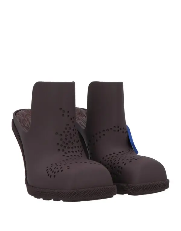 Burberry Rubber Highland Mules Burgundy - Imagen 5