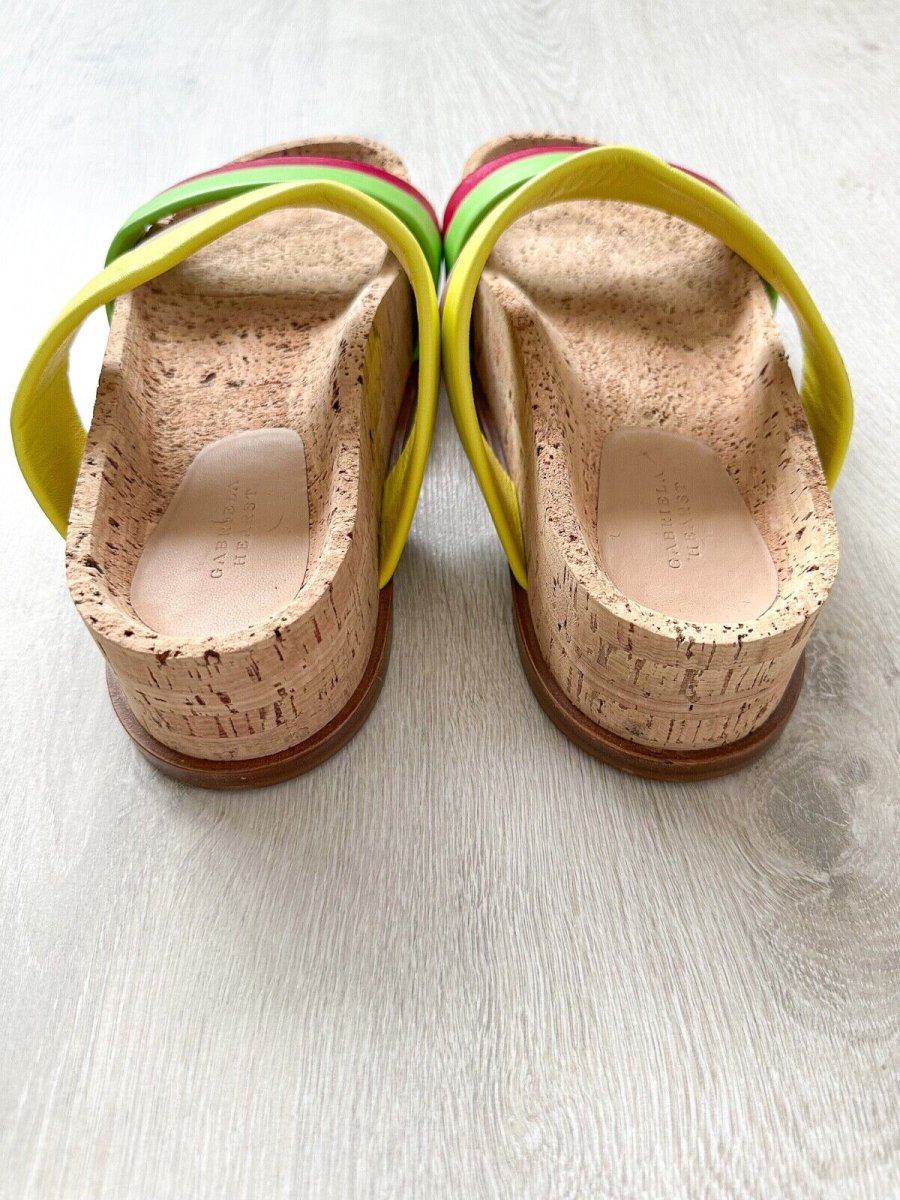 GABRIELA HEARST Striker Multicolour Stripe Strap Summer Sandals - Imagen 6