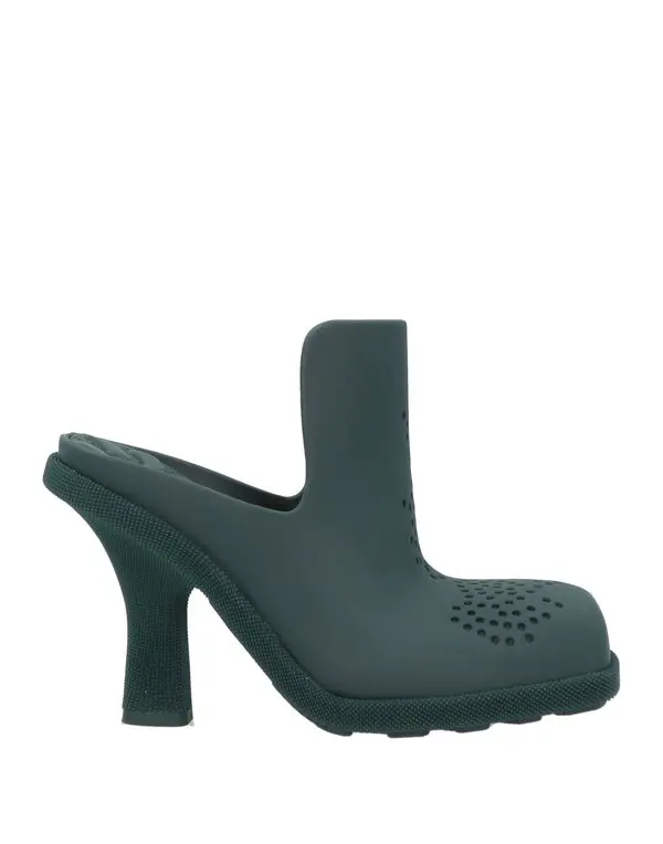 Burberry Rubber Highland Mules Green - Imagen 5