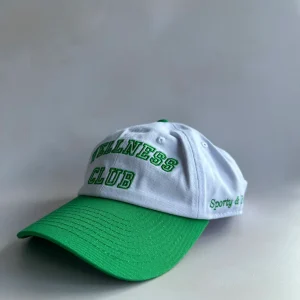 Sporty And Rich Wellness Club Baseball Cap White & Green
