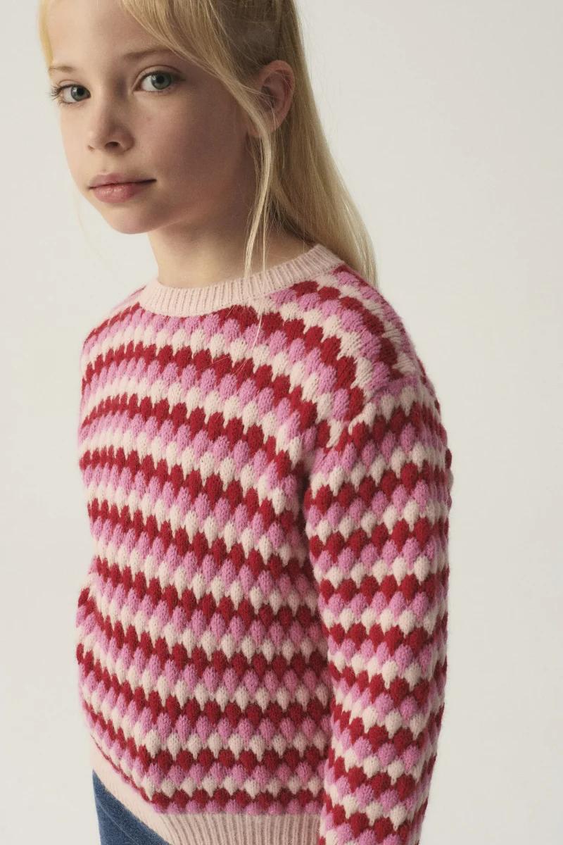 Jersey unisex de punto con estructura rosa - Imagen 5