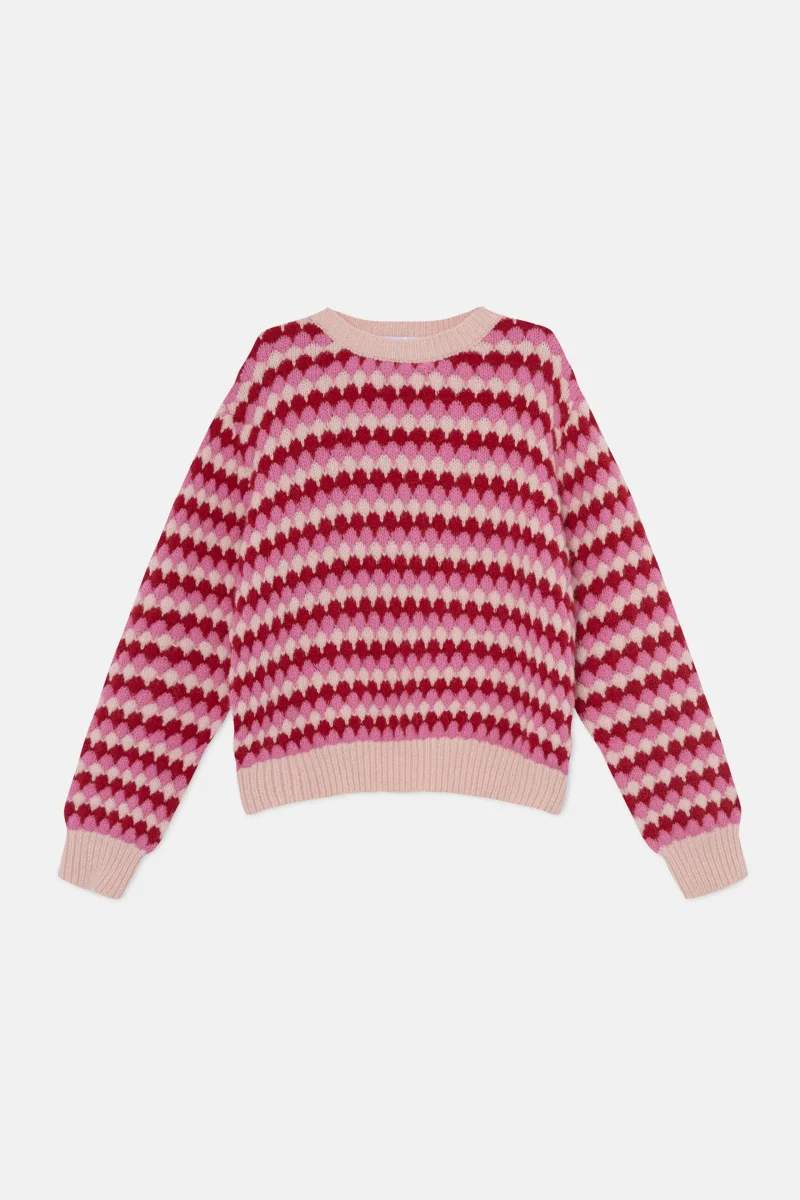 Jersey unisex de punto con estructura rosa - Imagen 3