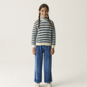 Jersey unisex de punto con estructura azul