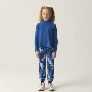Jersey de niña de punto evasé azul