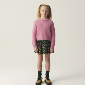 Jersey unisex crop de punto rosa