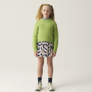 Jersey unisex crop de punto verde