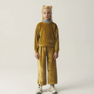 Sudadera unisex en terciopelo amarillo