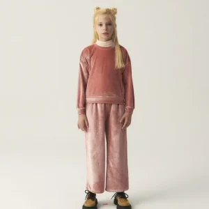 Sudadera unisex en terciopelo rosa