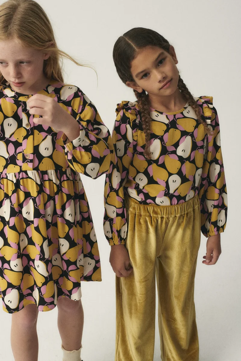 Top de niña con volantes y estampado de peras - Imagen 6