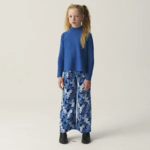 Pantalón largo unisex con estampado abstracto azul