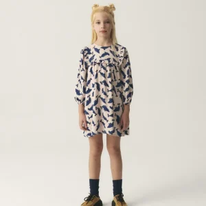 Vestido corto camisero de niña con estampado de focas