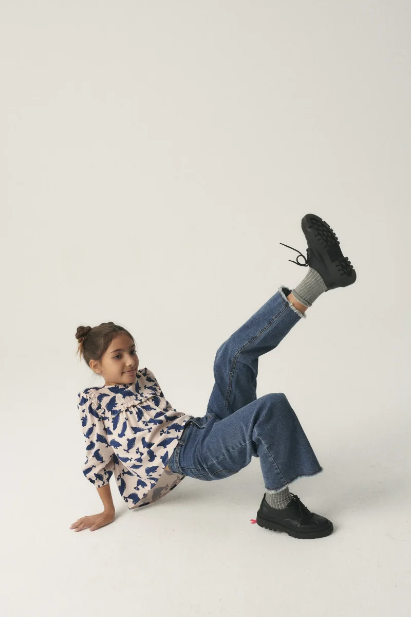 Top de niña con volantes y estampado de focas - Imagen 5