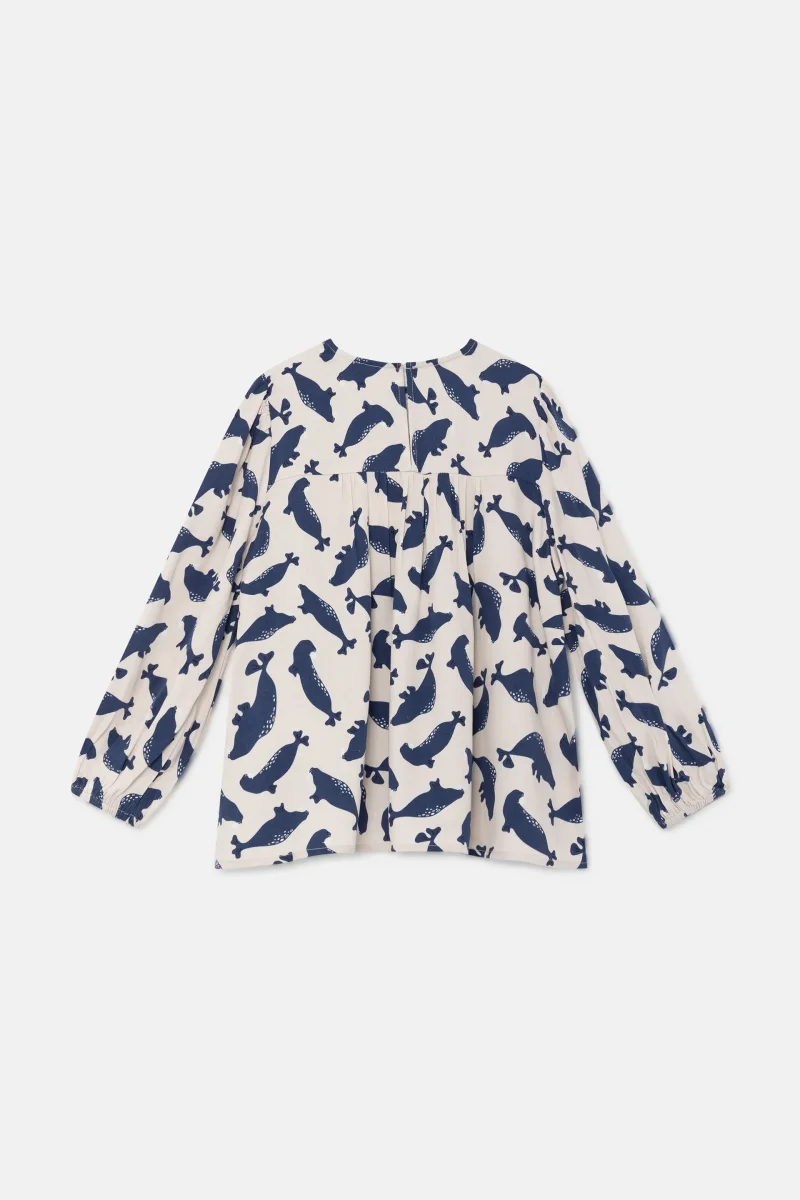 Top de niña con volantes y estampado de focas - Imagen 6
