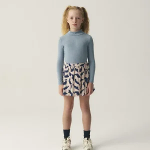 Falda corta de niña con estampado de focas
