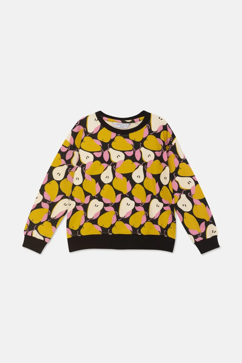 Sudadera unisex de felpa con estampado de peras - Imagen 3