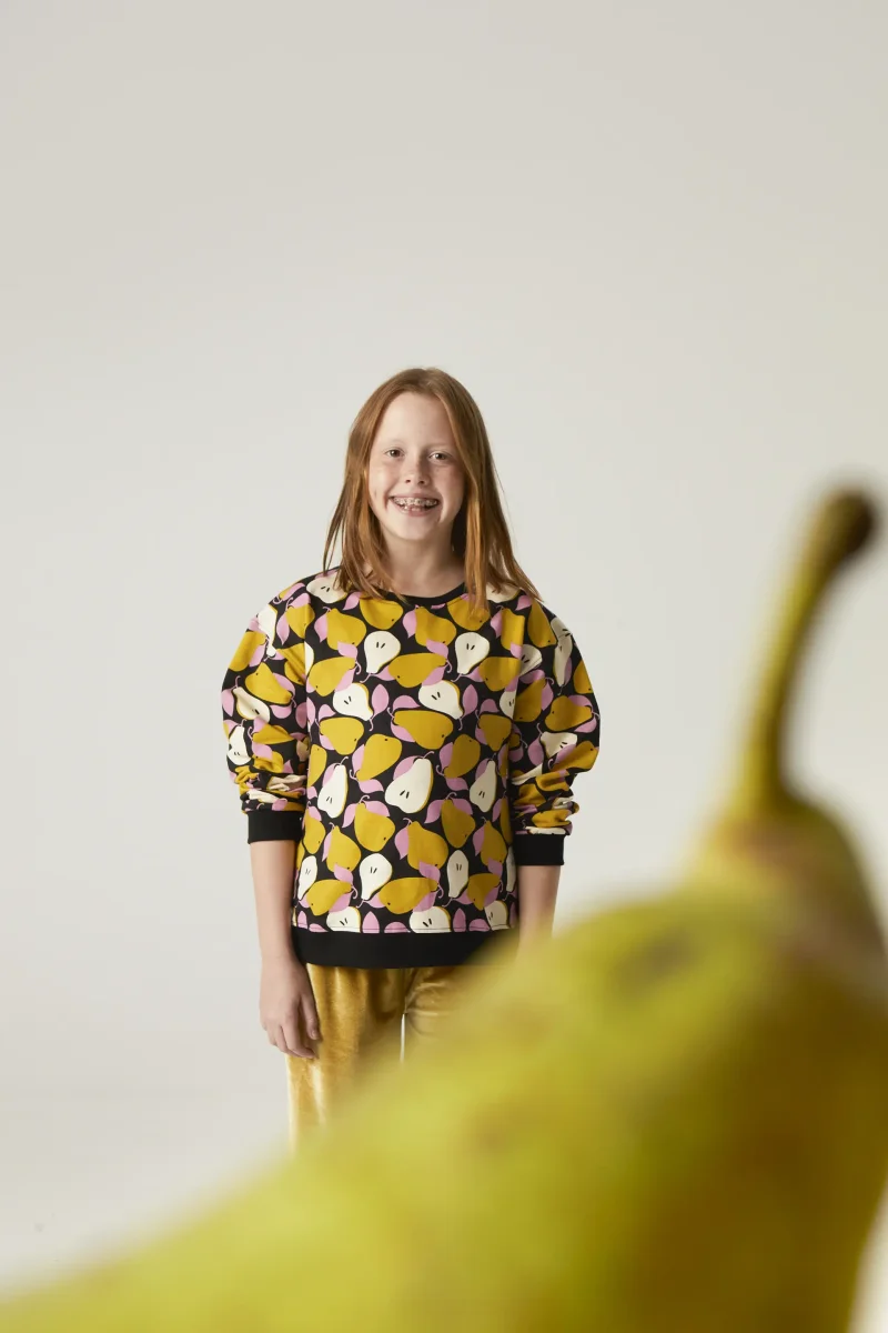 Sudadera unisex de felpa con estampado de peras - Imagen 5