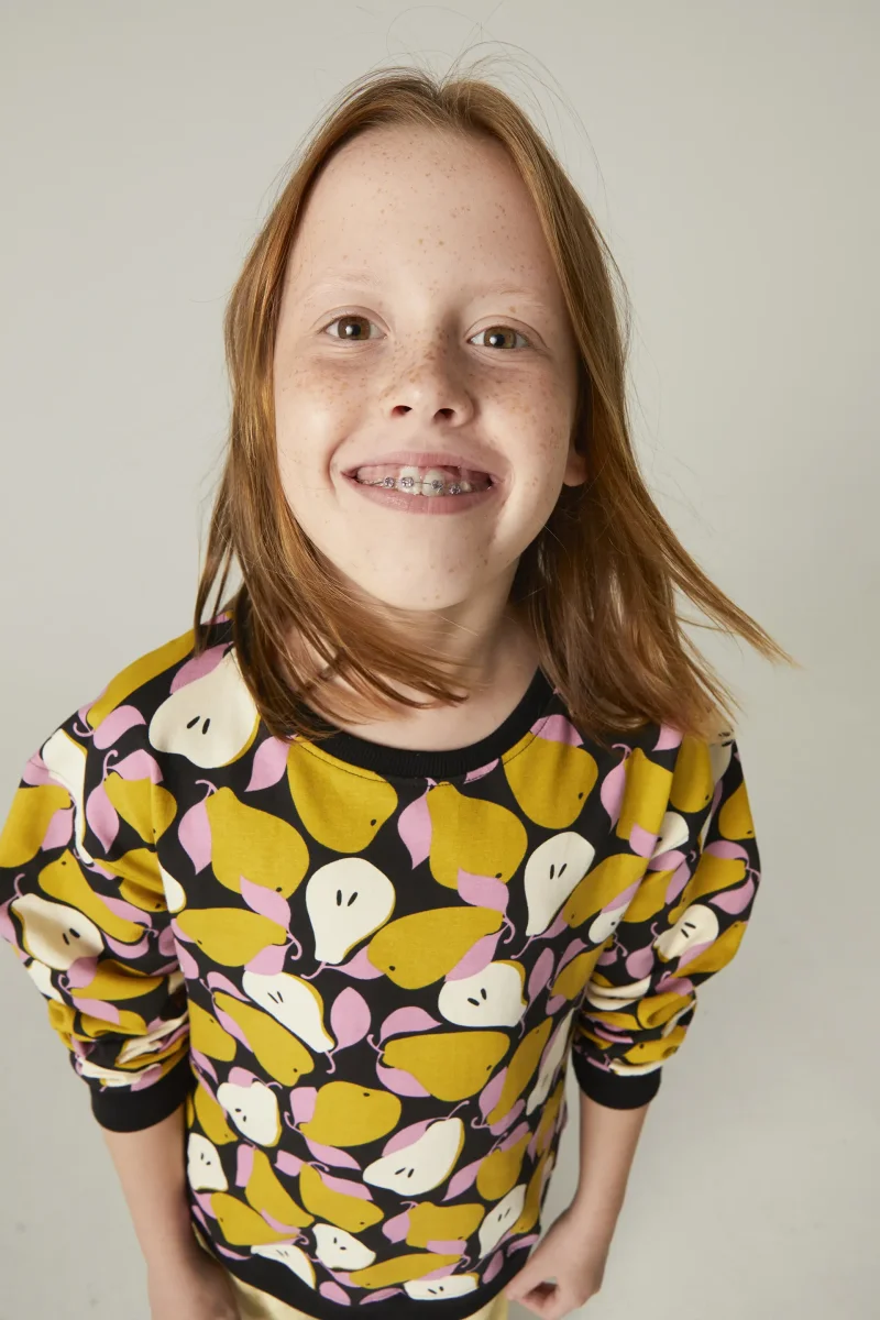 Sudadera unisex de felpa con estampado de peras - Imagen 4
