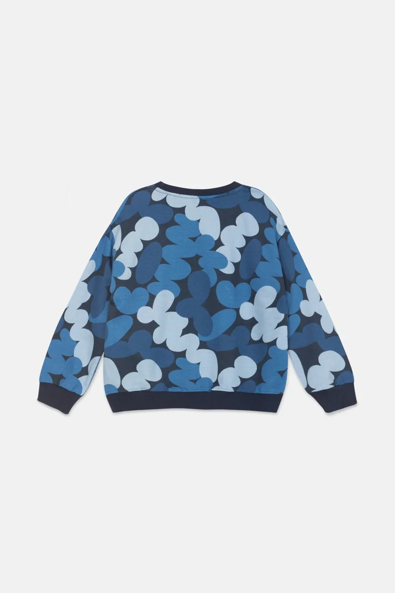 Sudadera unisex de felpa con estampado abstracto azul - Imagen 9