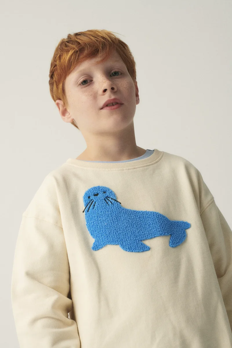 Sudadera unisex de felpa con gráfica de foca - Imagen 8