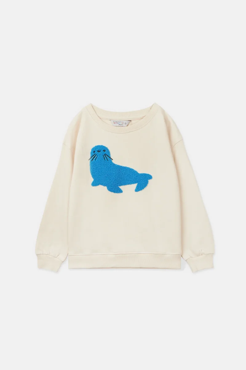 Sudadera unisex de felpa con gráfica de foca - Imagen 3