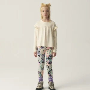 Top de niña con volantes blanco
