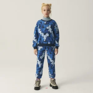 Joggers unisex con estampado abstracto azul